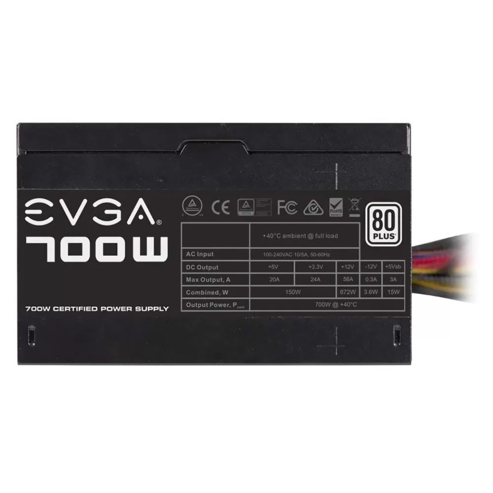 Fonte de Alimentação EVGA W1 700W ATX / Não Modular / 80 Plus White - 100-W1-0700-K1 - Imagem 2
