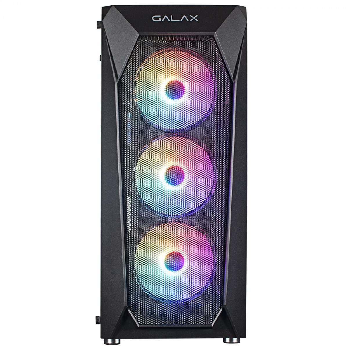 043 - Gabinete Gamer Galax Revolution-05, Mid Tower, Vidro Temperado, ATX, Black, Sem Fonte, Com 4 Fans - Imagem 3