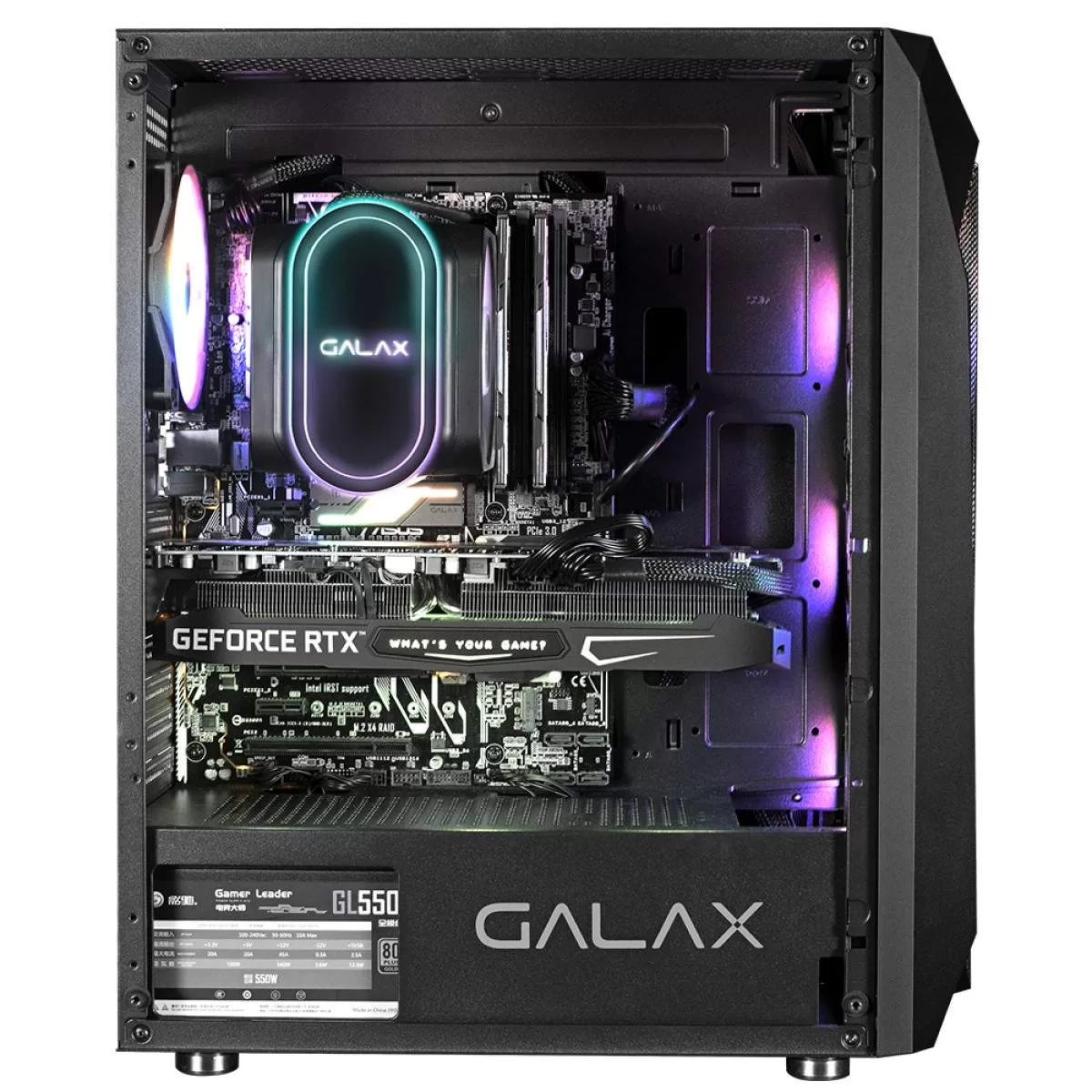 043 - Gabinete Gamer Galax Revolution-05, Mid Tower, Vidro Temperado, ATX, Black, Sem Fonte, Com 4 Fans - Imagem 4