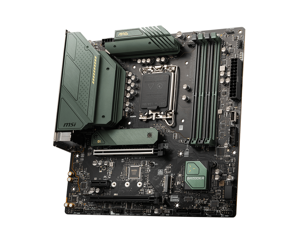 114 - Placa MAE MSI MAG B660m Bazooka - Intel 1700 - Ddr4 - Matx - M.2 -displayport/hdmi - Imagem 3