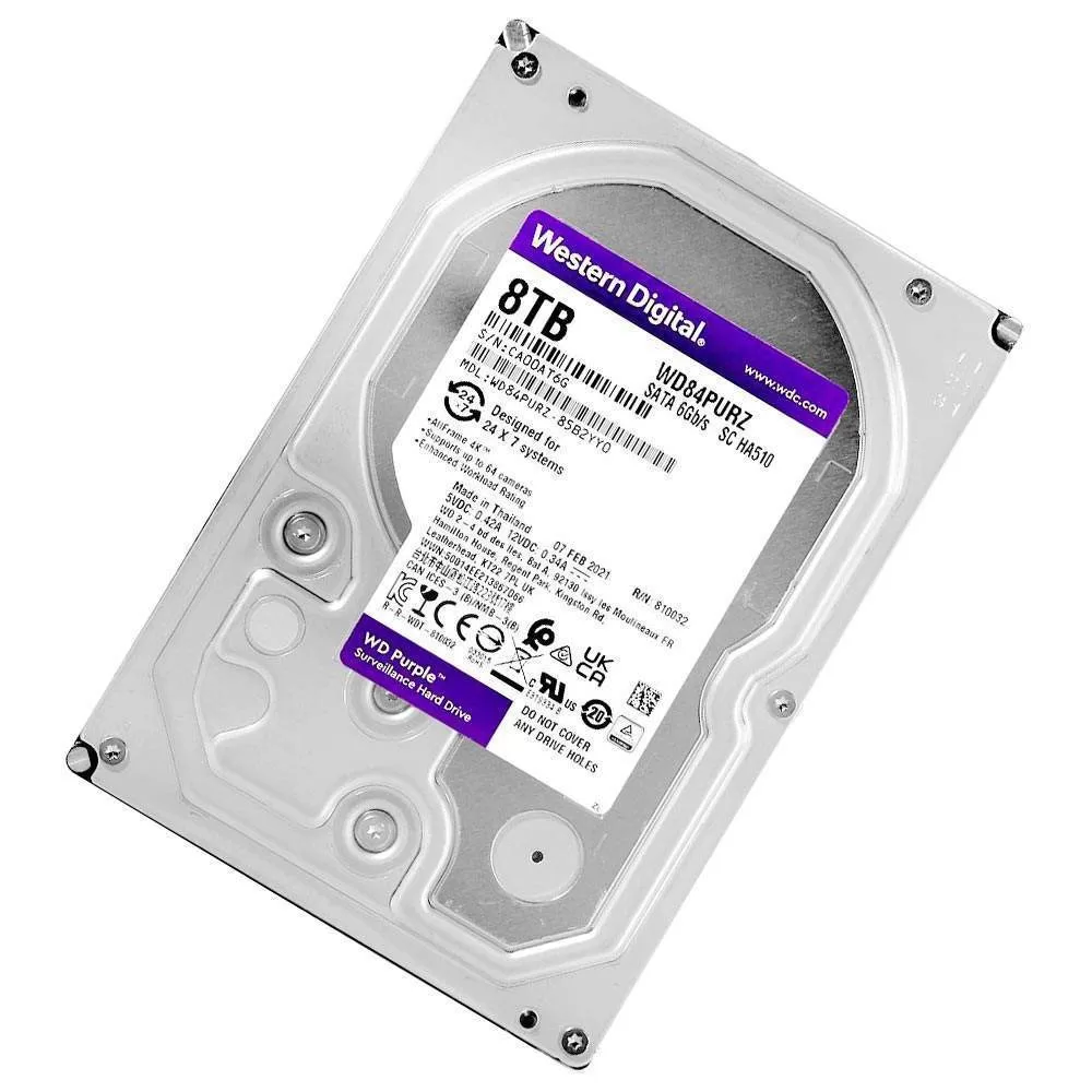019 - HD Western Digital 8TB WD Purple 3.5" SATA 3 5640RPM - WD84PURZ - Imagem 2