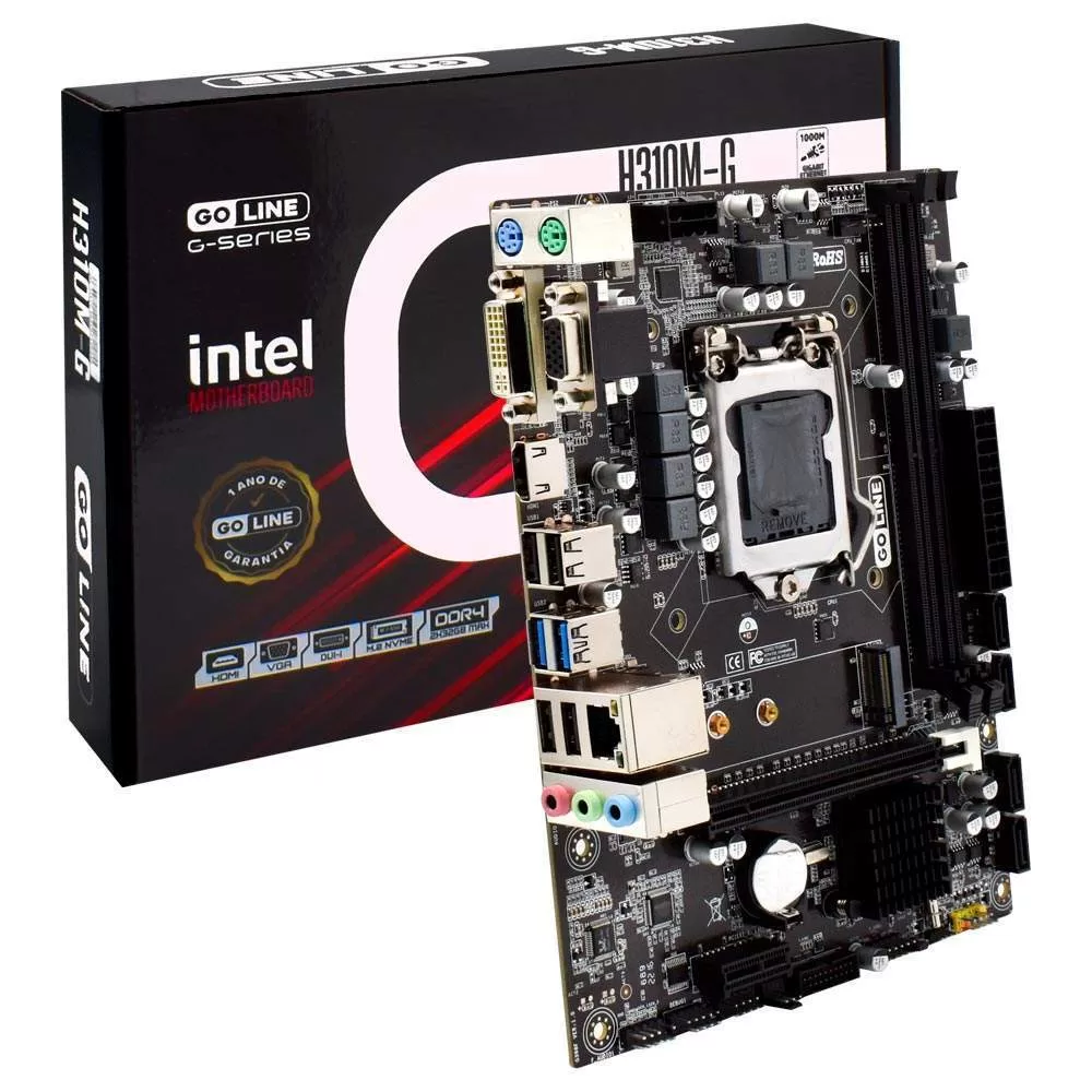 013 - Placa Mãe GoLine GL-H310M-G Socket LGA 1151 - VGA - DDR4