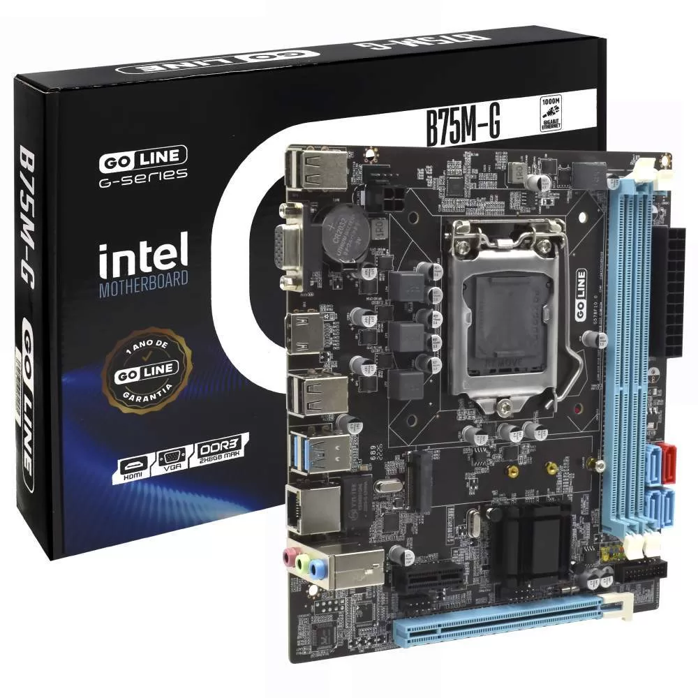 008 - Placa Mãe GoLine GL-B75M-G Socket LGA 1155 - VGA - DDR3