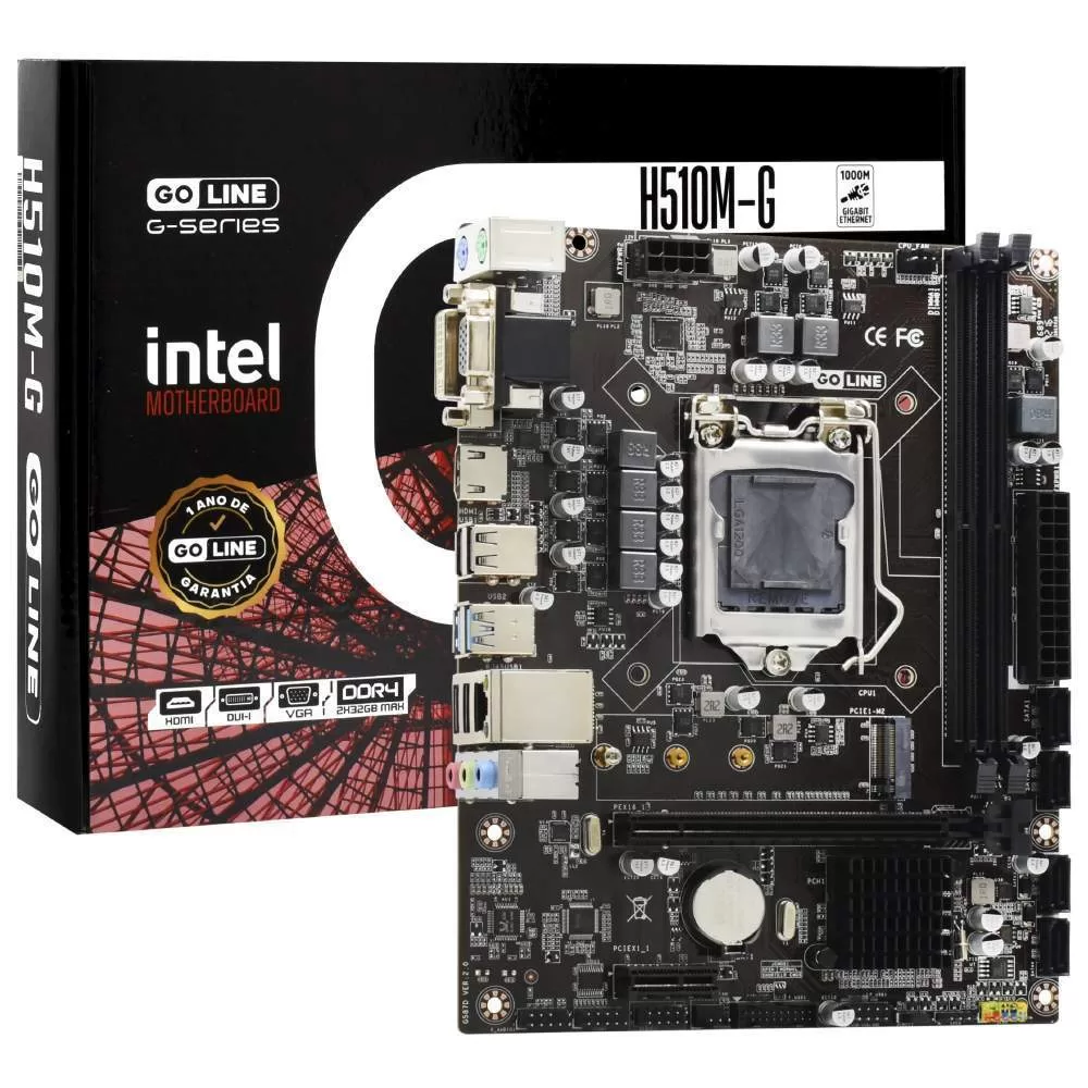 014 - Placa Mãe GoLine GL-H510M-G Socket LGA 1200 - VGA - DDR4