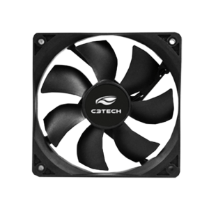 049 - COOLER FAN P/GABINETE 80x80x25 PRETO F7-50BK C3 TECH