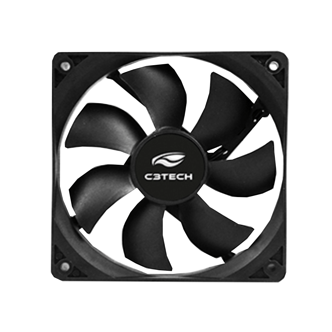 049 - COOLER FAN P/GABINETE 80x80x25 PRETO F7-50BK C3 TECH