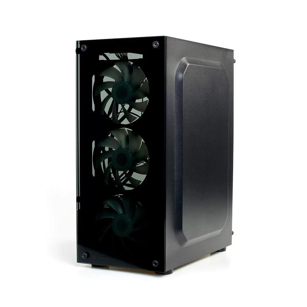 042 - Gabinete Gamer Liketec Matrix, Mid Tower, RGB, M-ATX, Mini-ATX, ATX, Lateral e Frontal em Vidro Temperado, 3x Cooler Fan RGB, Preto - GL-MATRIX-1 - Imagem 7