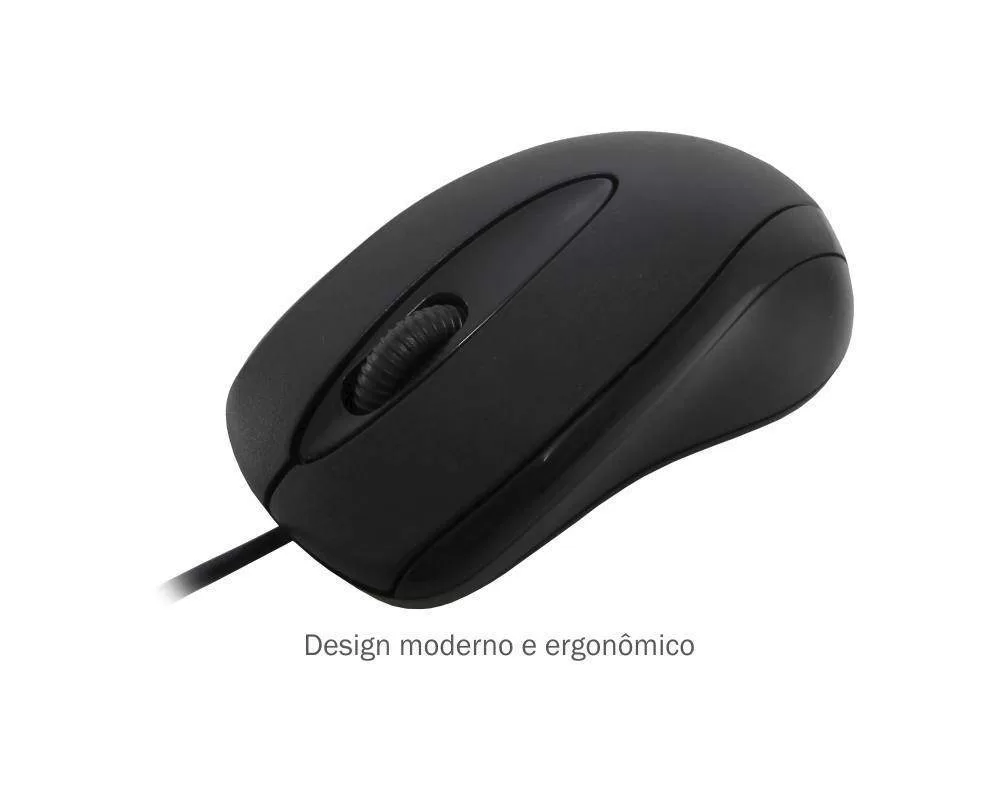 039 - MOUSE OPTICAL 1200 dpi PRETO MO-M235 USB K-MEX - Imagem 2