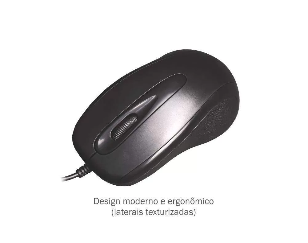 039 - MOUSE OPTICAL 1200 dpi PRETO MO-M235 USB K-MEX - Imagem 3