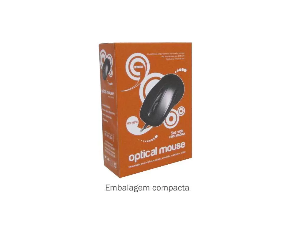 039 - MOUSE OPTICAL 1200 dpi PRETO MO-M235 USB K-MEX - Imagem 4