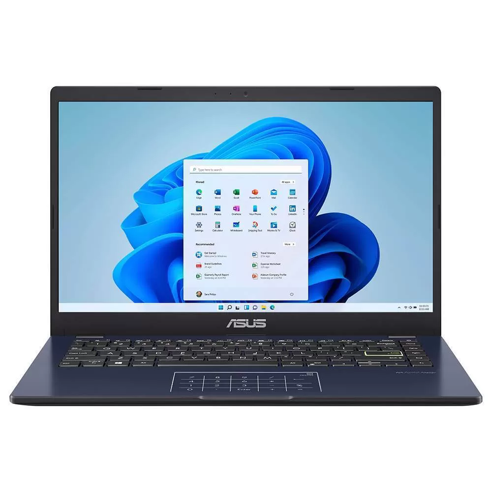 083 - Notebook ASUS - Intel Celeron N4500 Tela HD 14" - 4GB de RAM - 128 eMMC - Star Preto