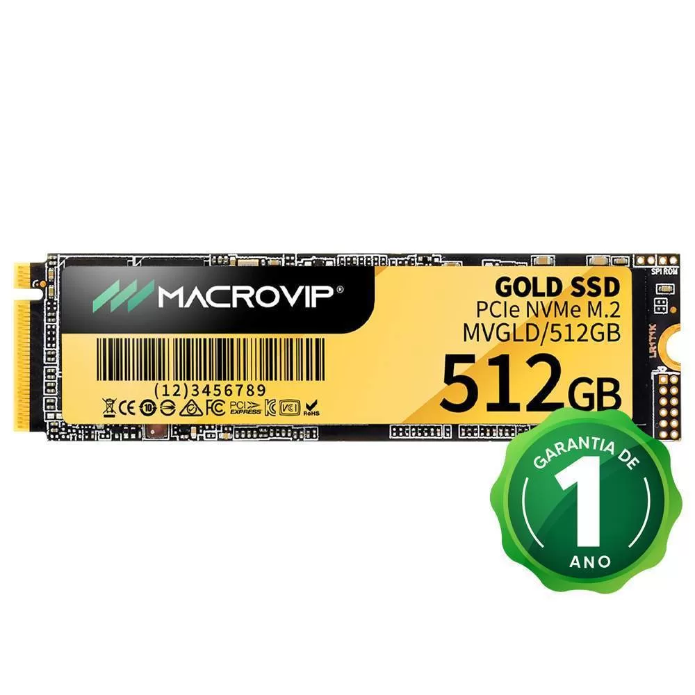 096 - SSD Macrovip M.2 512GB Gold NVMe - MVGLD512GB