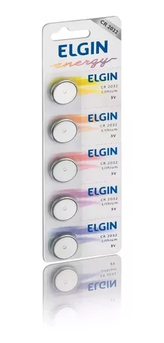 145- BATERIA LITHIUM 3V CR2032 EMBALAGEM C/5 UNI 82193 ELGIN