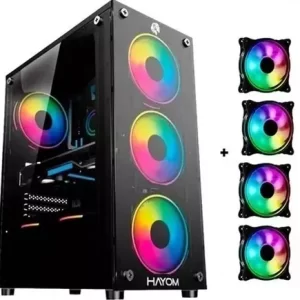 238 - CPU Gamer Ryzen 5 4600G - 16GB DDR4 - M.2 512GB - Gabinete Gamer - Fonte 600W PFC