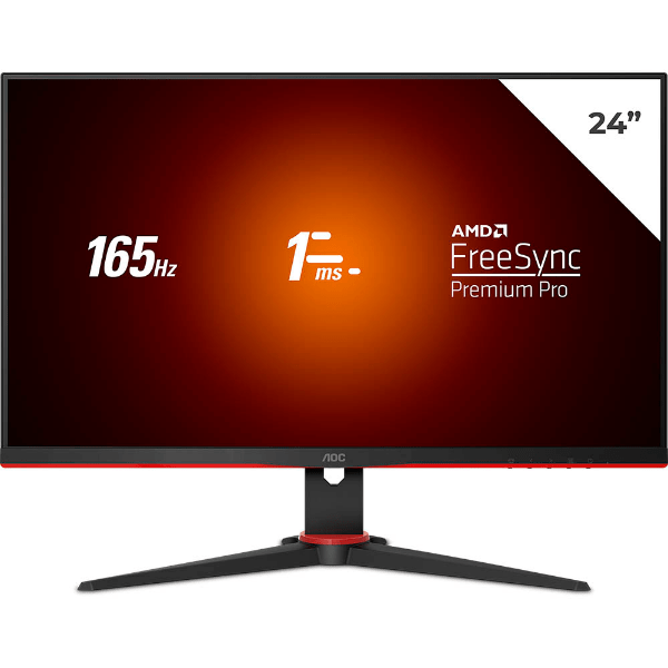 345- MONITOR GAMER 23,8" WIDE FHD D-SUB/HDMI/DP 165Hz PRETO VIPER 24G2SE AOC