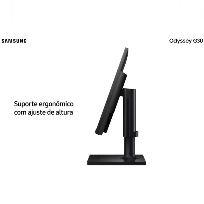 343 - MONITOR SAMSUNG GAMER ODYSSEY G30 24" FHD 144HZ 1MS FREESYNC HDMI DP AJUSTE ALTURA PIVOT INCLINACAO - LS24BG300ELMZD - Imagem 5