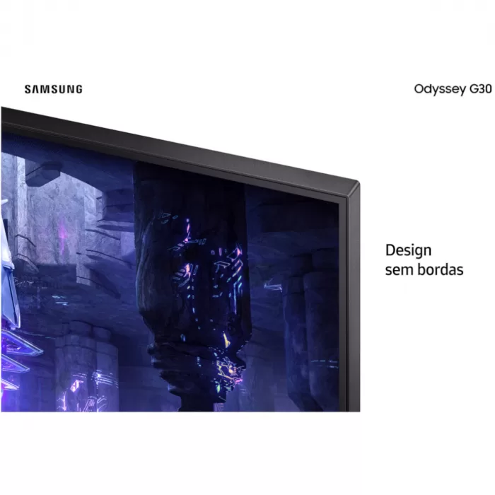 343 - MONITOR SAMSUNG GAMER ODYSSEY G30 24" FHD 144HZ 1MS FREESYNC HDMI DP AJUSTE ALTURA PIVOT INCLINACAO - LS24BG300ELMZD - Imagem 7