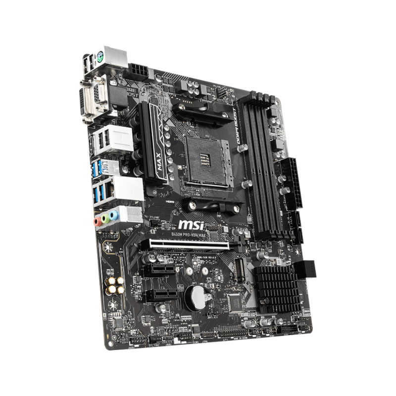 299 - Placa MAE MSI B450M Pro-vdh MAX - AMD Ryzen AM4 - DDR4 - Matx - Vga/hdmi/dvi - Imagem 3
