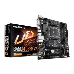 300 - Placa Mãe Gigabyte B450m Ds3h Amd Am4 Ddr4 Ryzen B450 Cor Preto