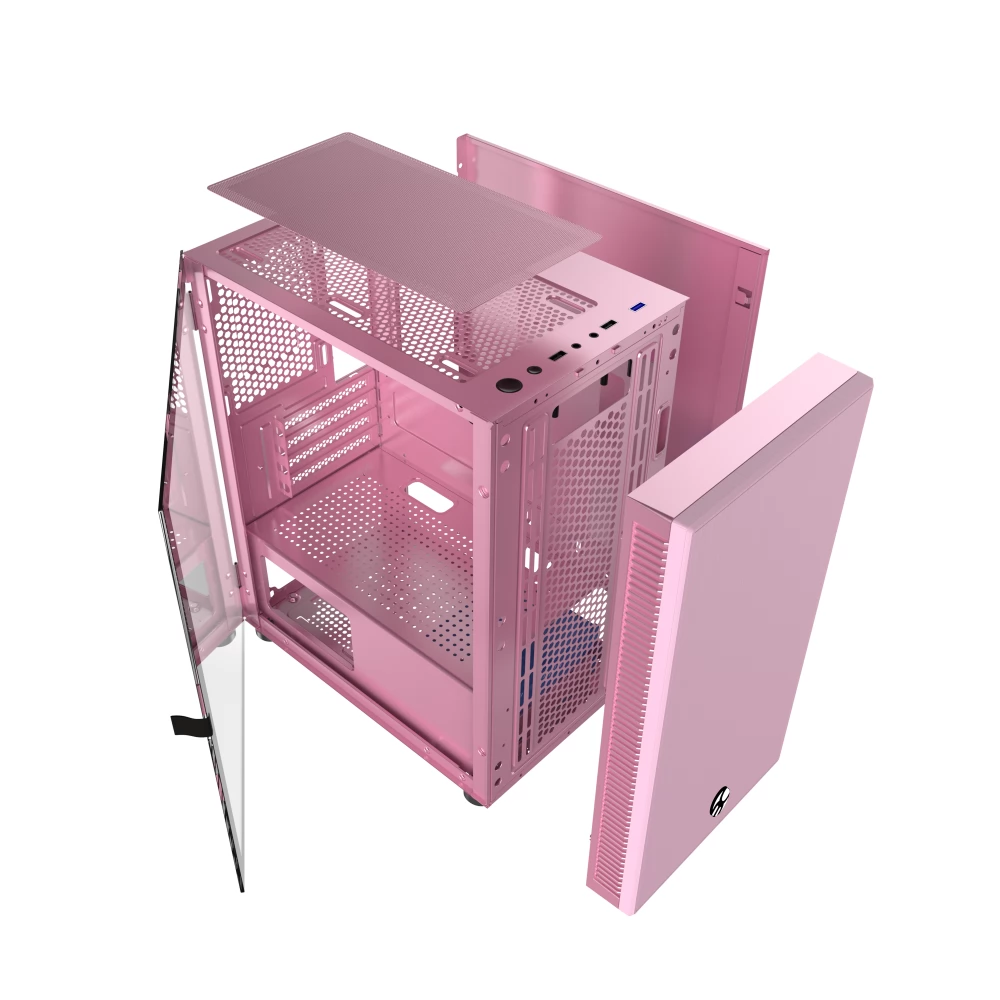 372 - Gabinete ATX Gamer BG-048PK Rosa Skygate Bluecase - Imagem 8