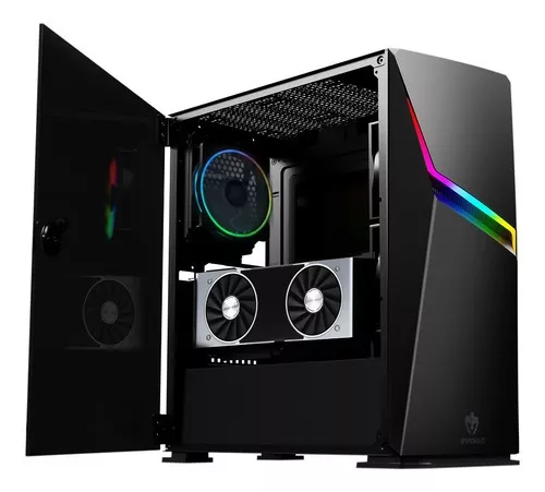385 - Gabinete Gamer Evolut Ashe EG-811, Mid Tower, RGB, Full-Window em Vidro Temperado - Imagem 3