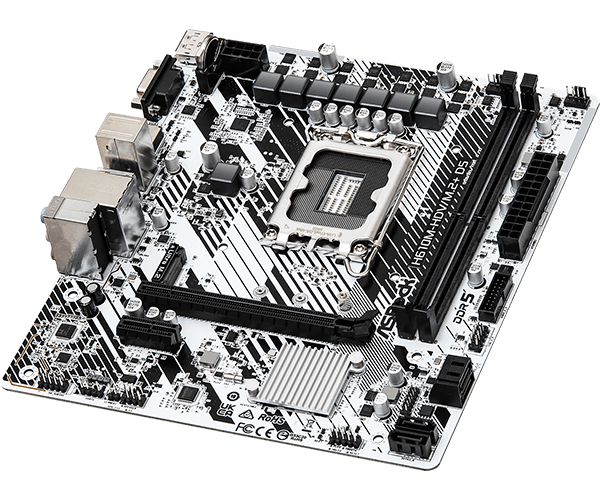 367 - Placa Mãe ASRock H610M-HDV/M.2+ D5 Socket LGA 1700 / VGA / DDR5 - Imagem 4