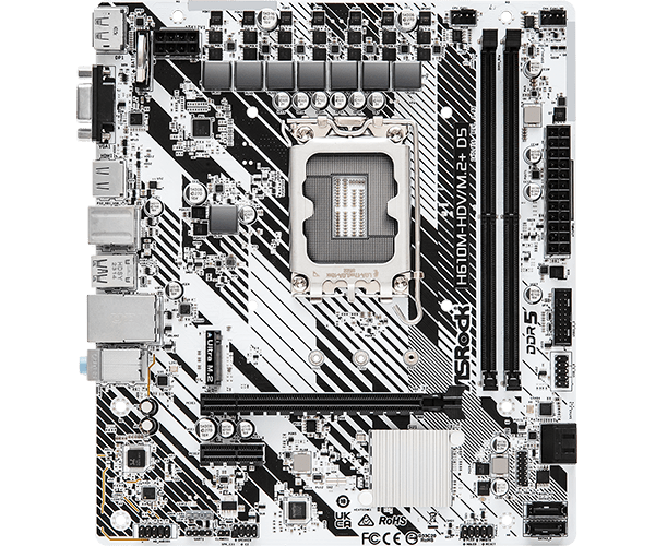 367 - Placa Mãe ASRock H610M-HDV/M.2+ D5 Socket LGA 1700 / VGA / DDR5 - Imagem 5