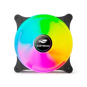 452 - COOLER FAN P/GABINETE 120x120x25 LED RGB F9-L160BKRGB C3 TECH