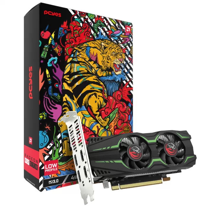 422 - Placa de Video RX 570 4GB GDDR5 128 BITS DUAL-FAN LOW PROFILE GRAFFITI SERIES PVRX570LP4GBDF