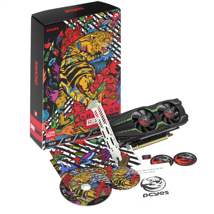 422 - Placa de Video RX 570 4GB GDDR5 128 BITS DUAL-FAN LOW PROFILE GRAFFITI SERIES PVRX570LP4GBDF - Imagem 5