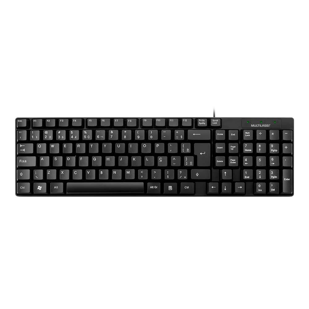 503-Teclado padrao USB ABNT2, Preto