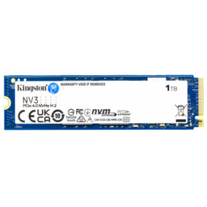 571- SSD Kingston 1TB NV3 M.2 2280 Nvme Pcie 4.0 Leitura 6000MB/S Gravacao 4000MB/S - SNV3S/1000G